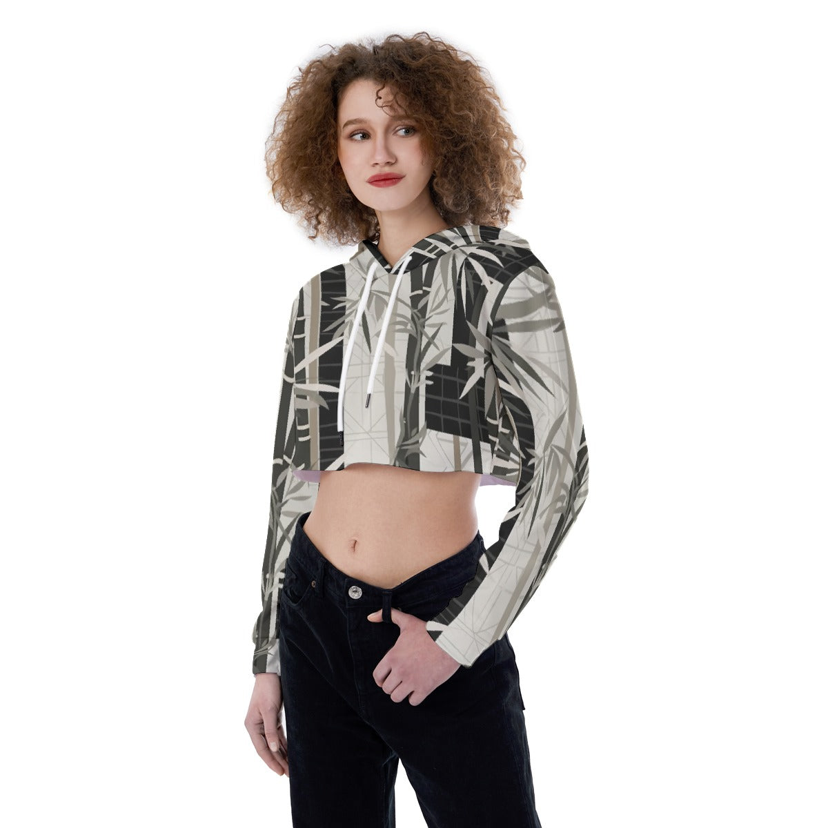 All-Over Print Women's Crop Top Hoodie