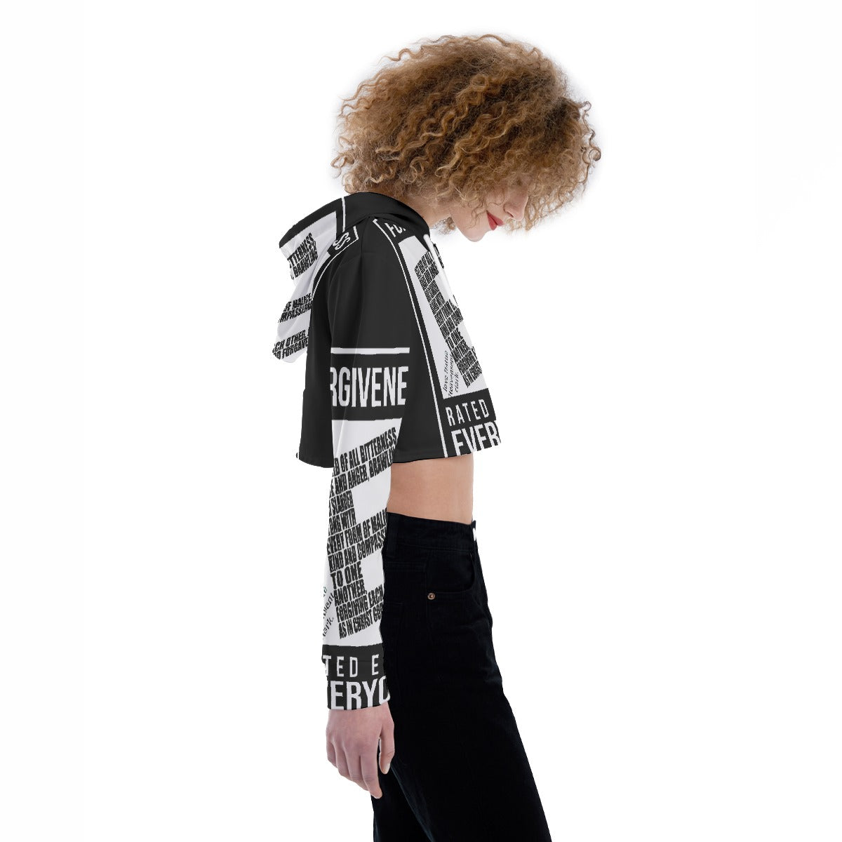 All-Over Print Women's Crop Top Hoodie