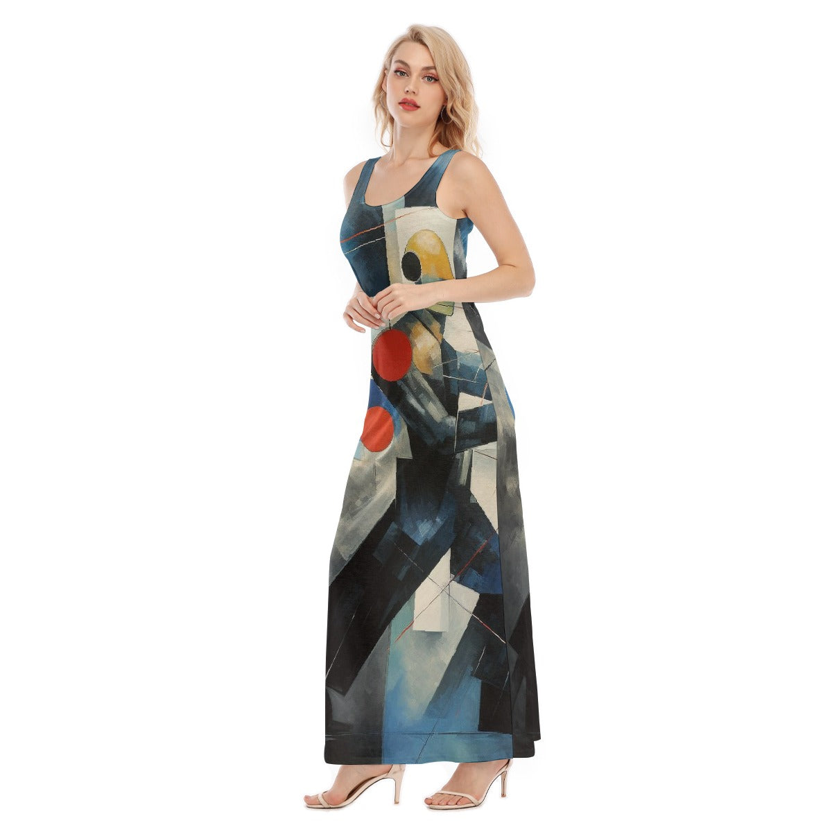 All-Over Print Women's Vest Dress | Length To Ankle