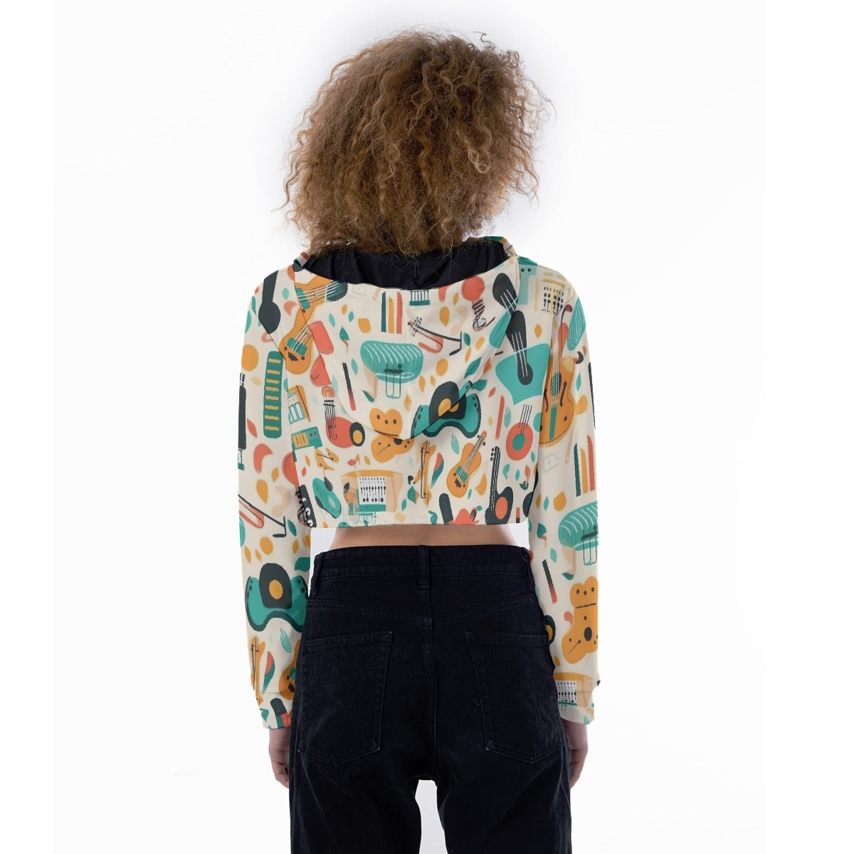 All-Over Print Women's Crop Top Hoodie