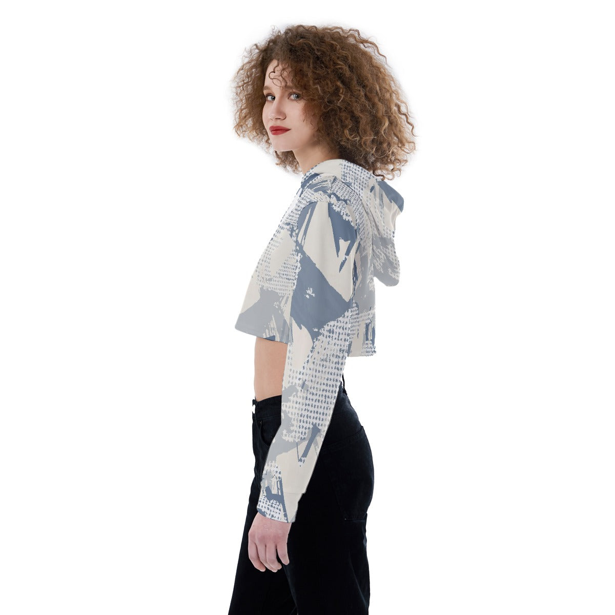 All-Over Print Women's Crop Top Hoodie