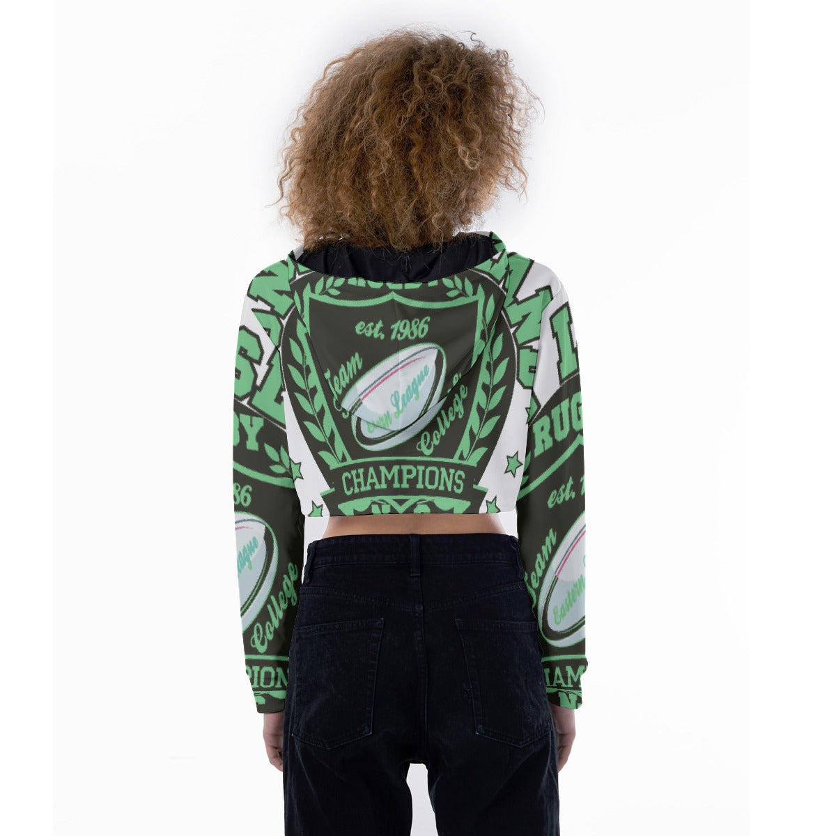 All-Over Print Women's Crop Top Hoodie
