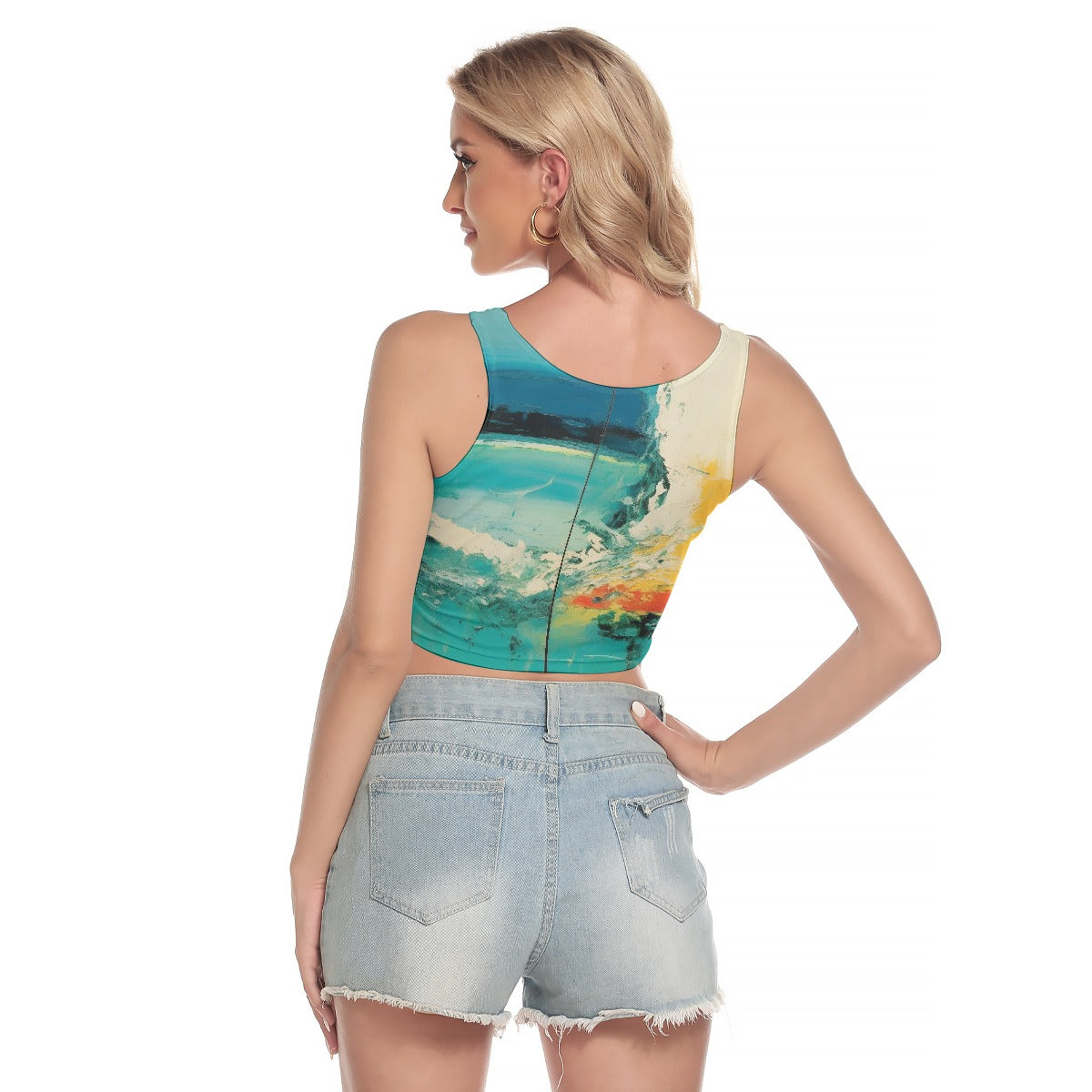 All-Over Print Women's Sport Crop Tank Top
