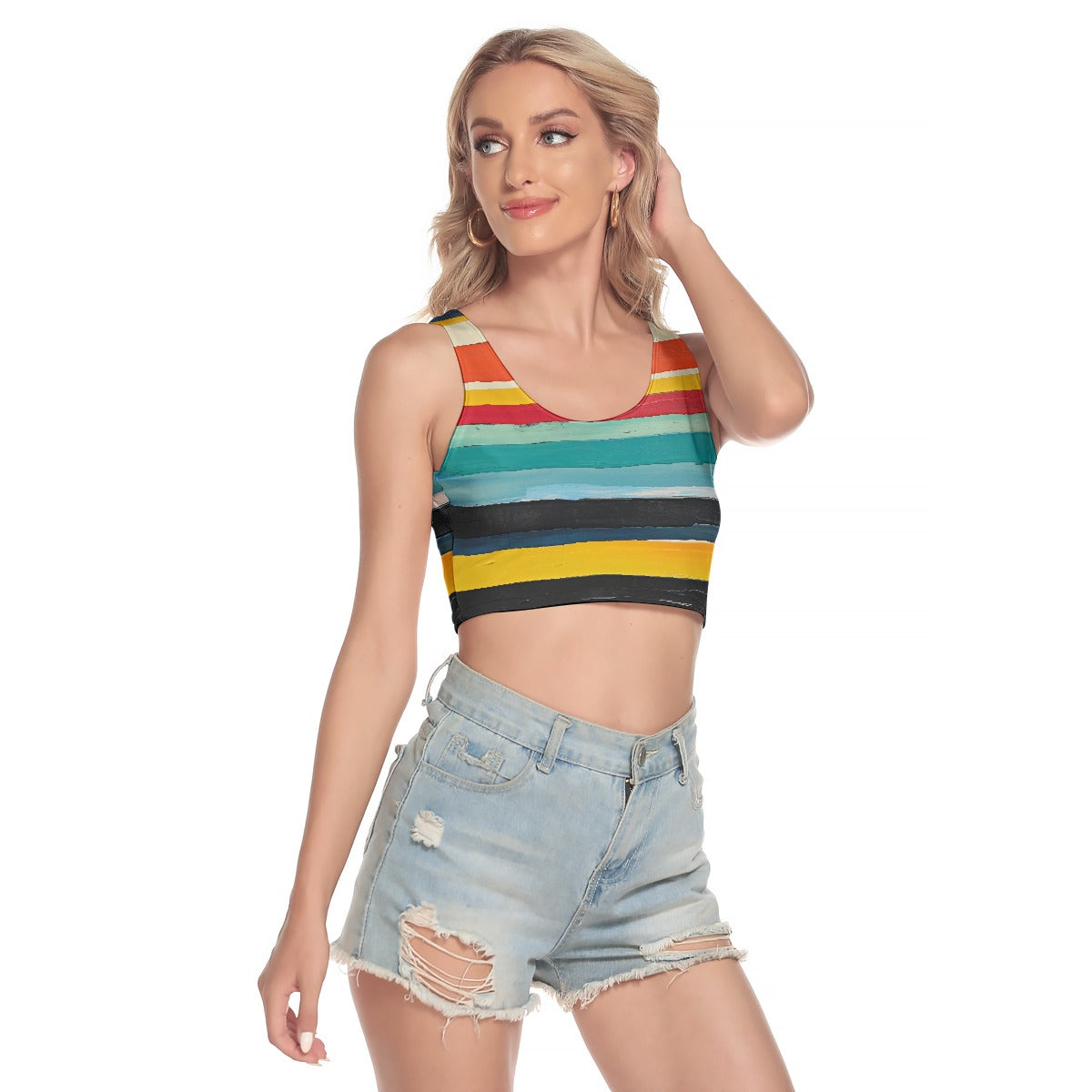 All-Over Print Women's Sport Crop Tank Top