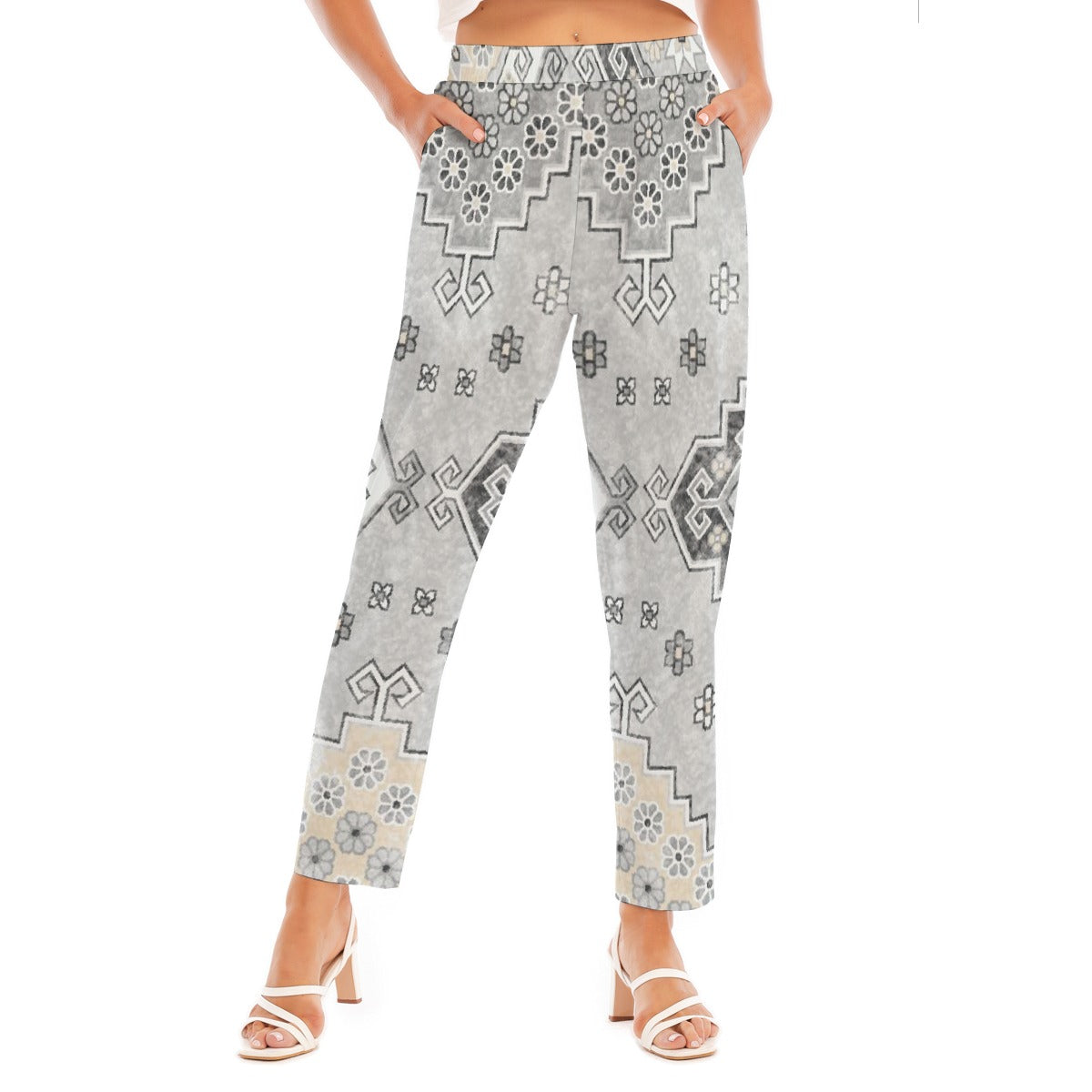 All-Over Print Women's Loose Straight-leg Pants