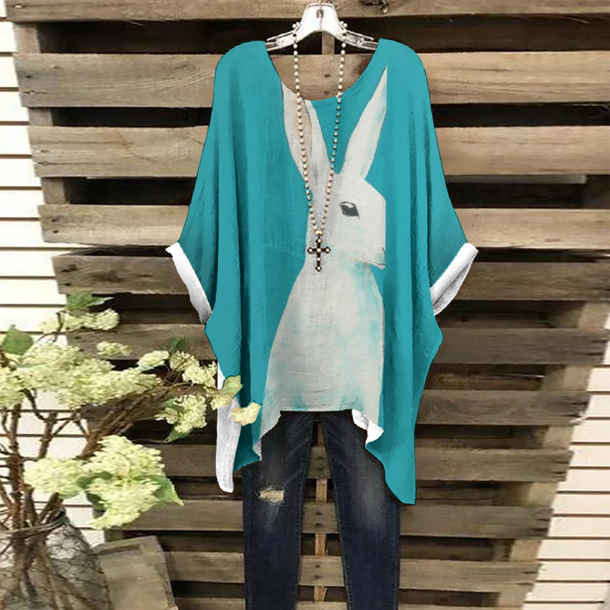 All-Over Print Women's Bat Sleeve Shirt