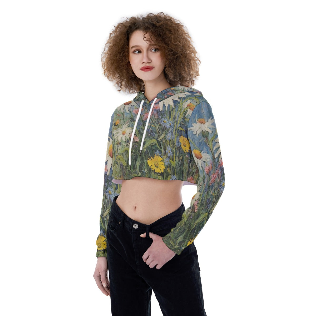 All-Over Print Women's Crop Top Hoodie
