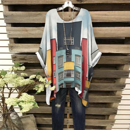 All-Over Print Women's Bat Sleeve Shirt