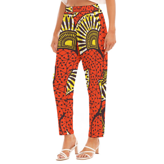 All-Over Print Women's Loose Straight-leg Pants