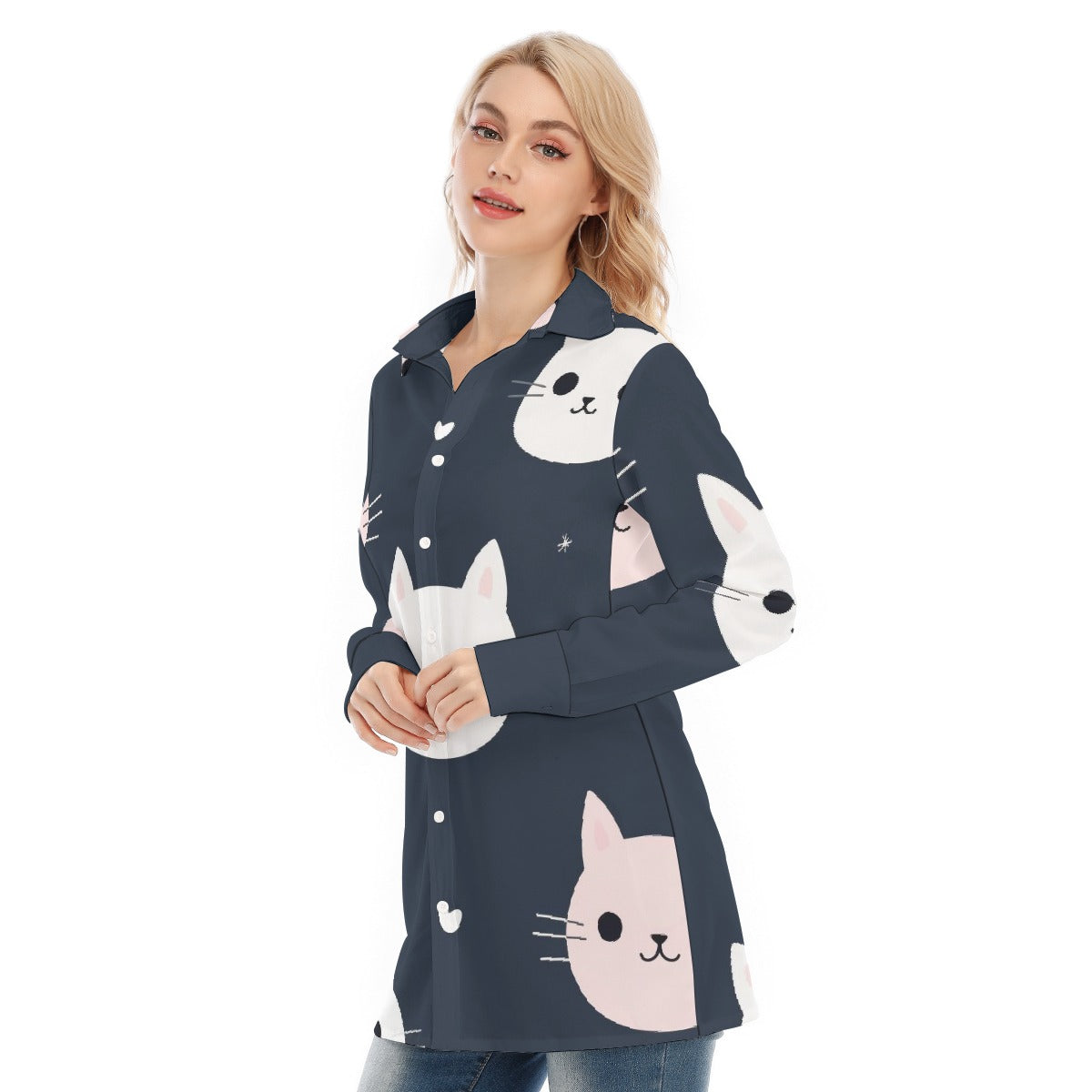 All-Over Print Women's Long Shirt