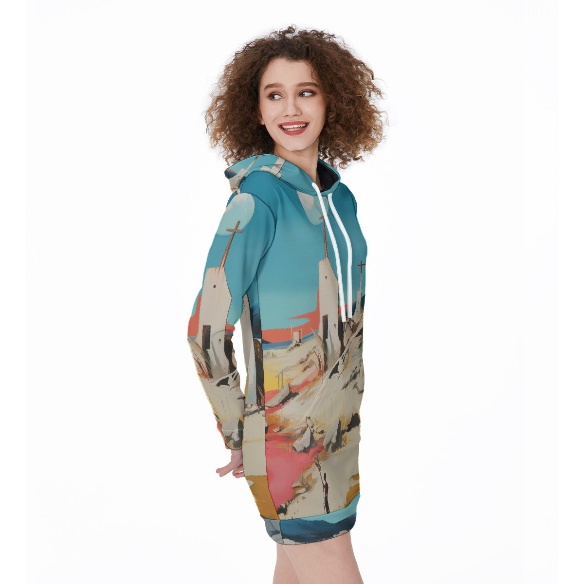 All-Over Print Women's Long Hoodie