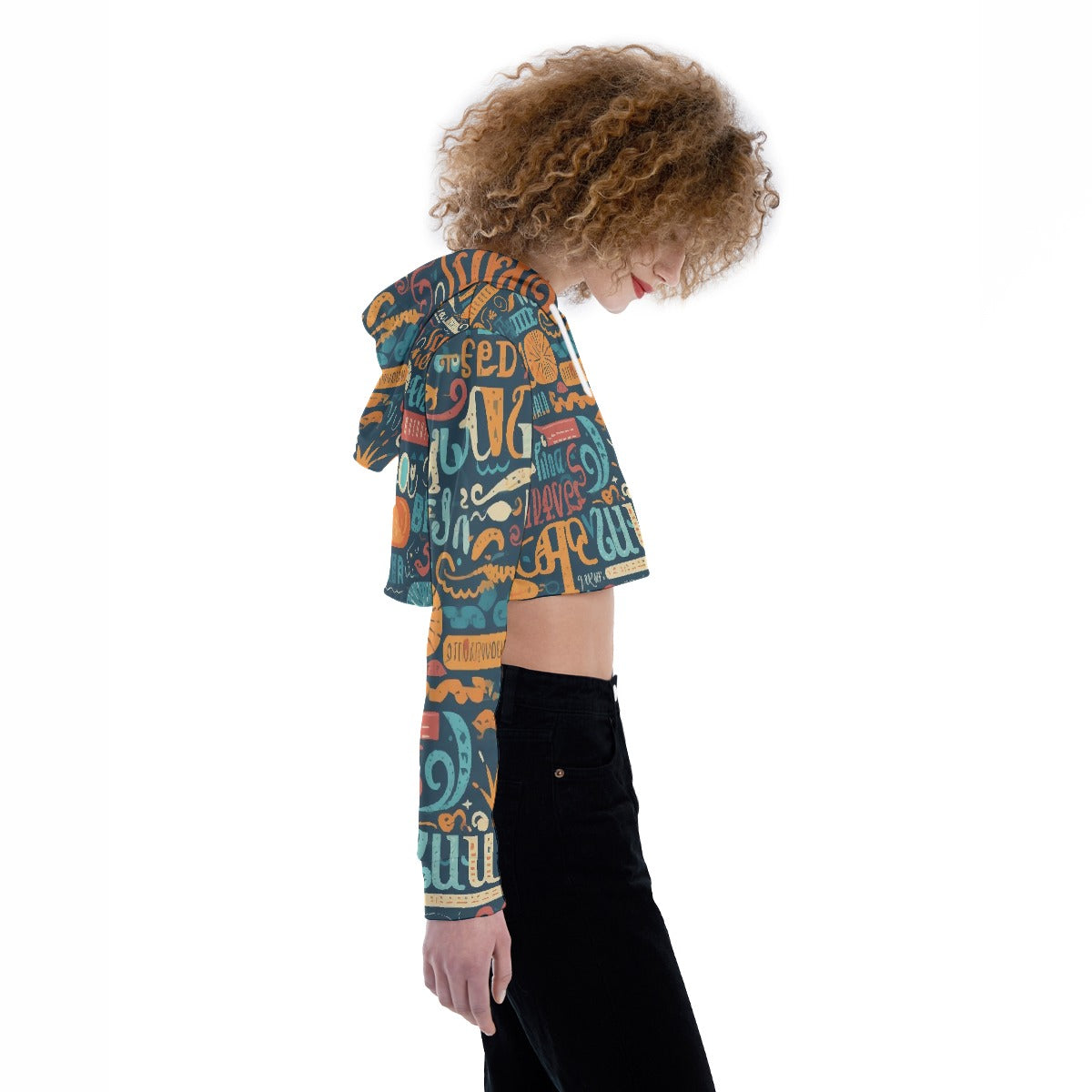 All-Over Print Women's Crop Top Hoodie