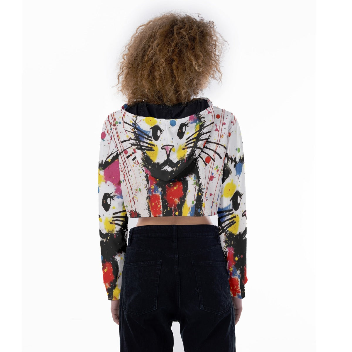 All-Over Print Women's Crop Top Hoodie