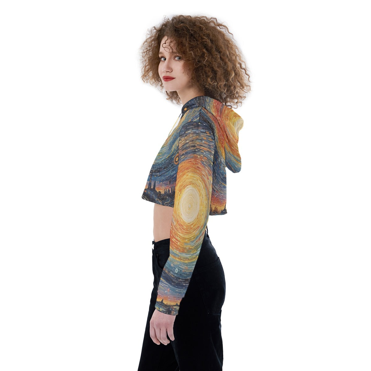 All-Over Print Women's Crop Top Hoodie