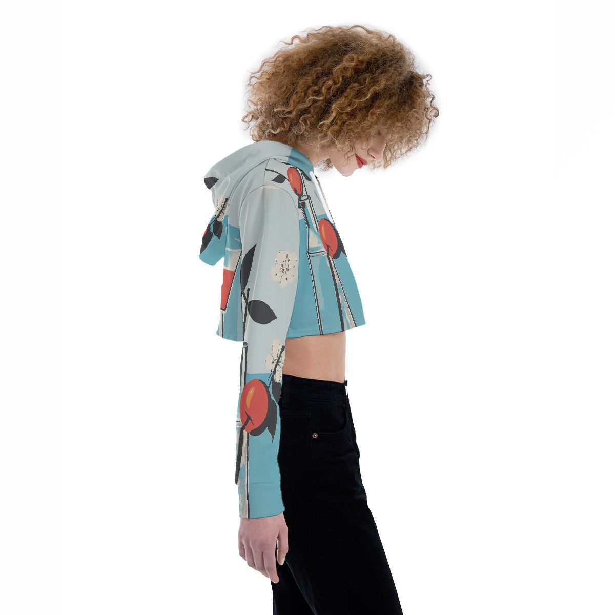 All-Over Print Women's Crop Top Hoodie