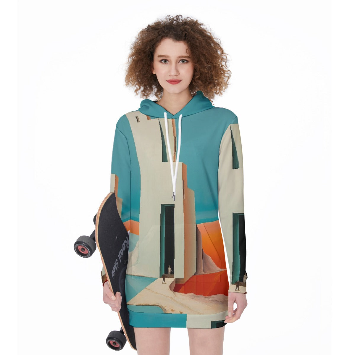 All-Over Print Women's Long Hoodie