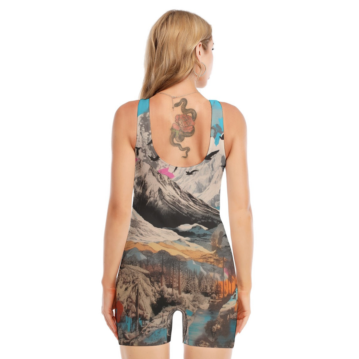 All-Over Print Women's Sleeveless One-piece Swimsuit
