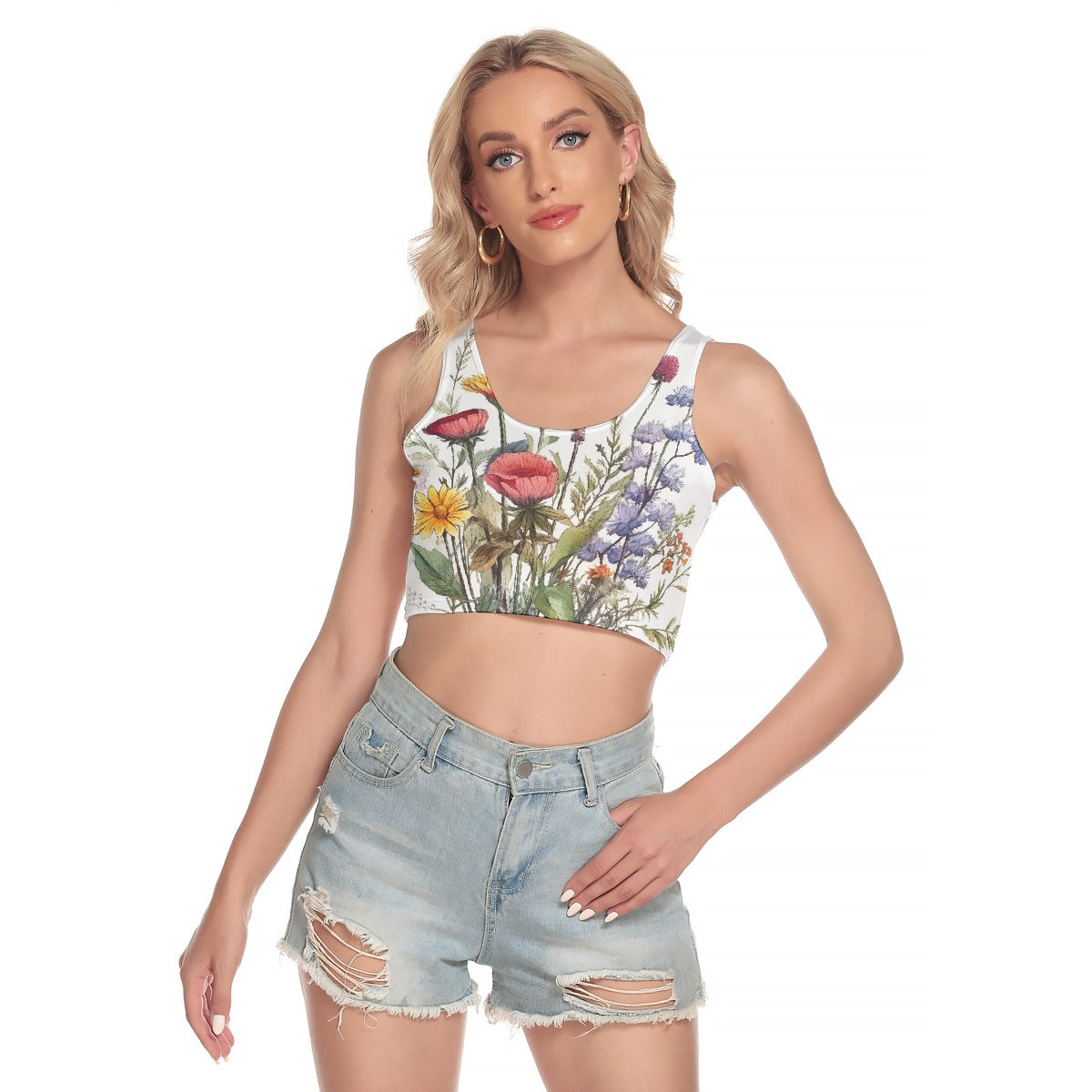 All-Over Print Women's Sport Crop Tank Top