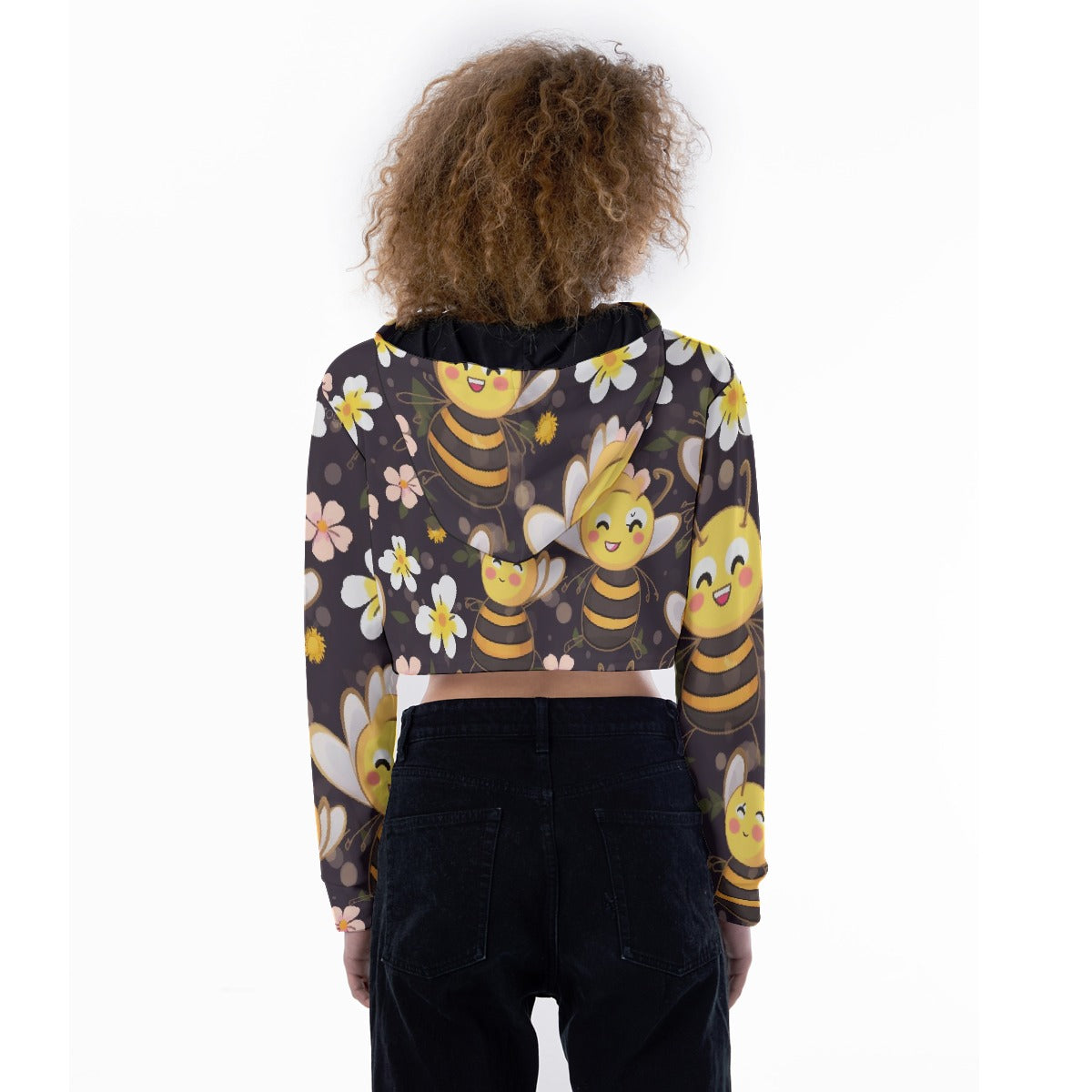 All-Over Print Women's Crop Top Hoodie