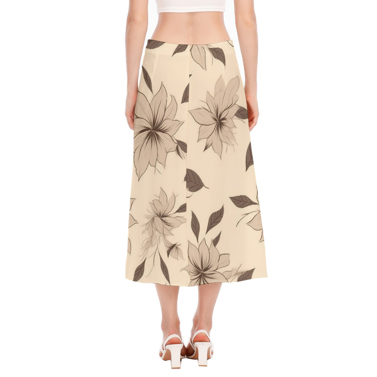 All-Over Print Women's High Slit Long Skirt
