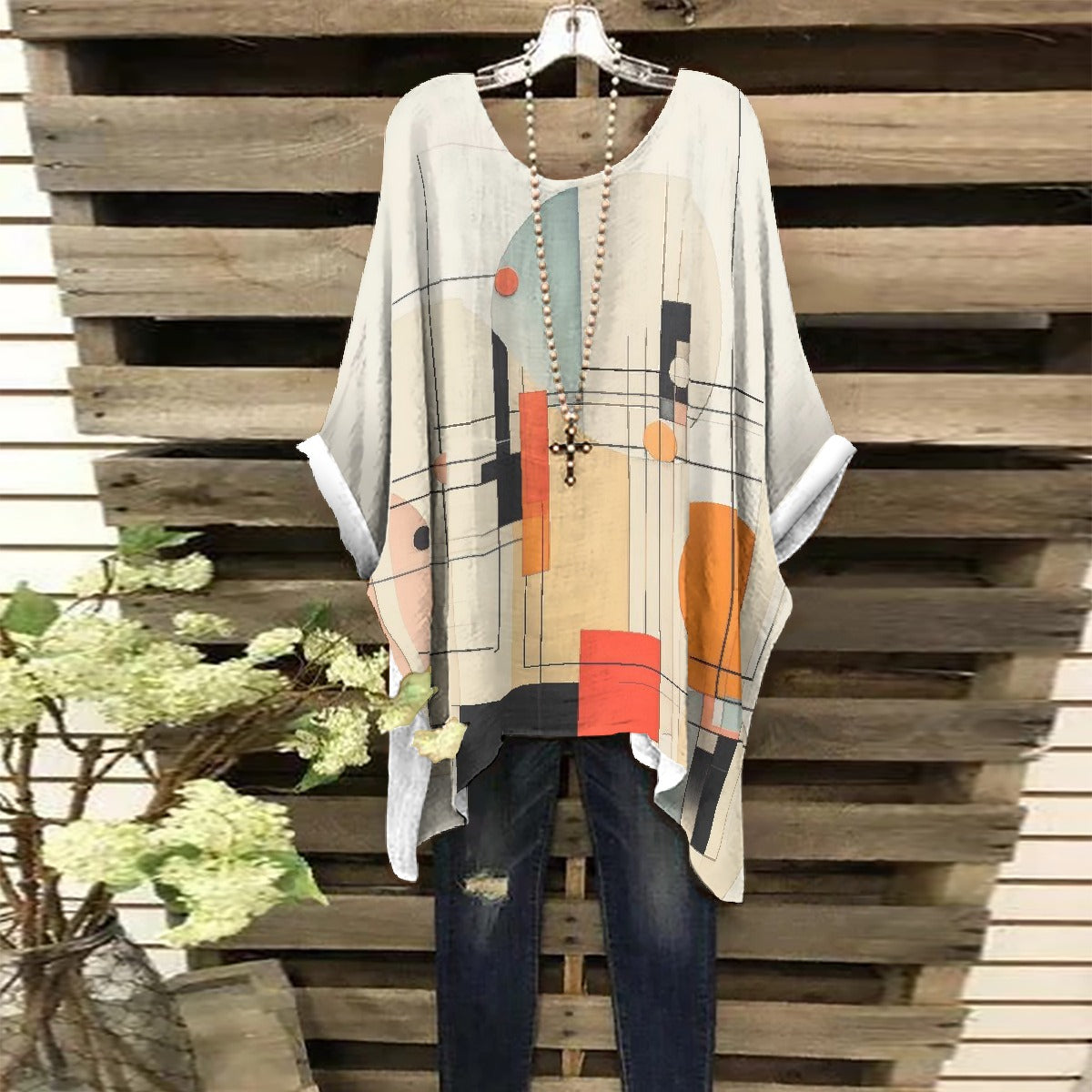 All-Over Print Women's Bat Sleeve Shirt