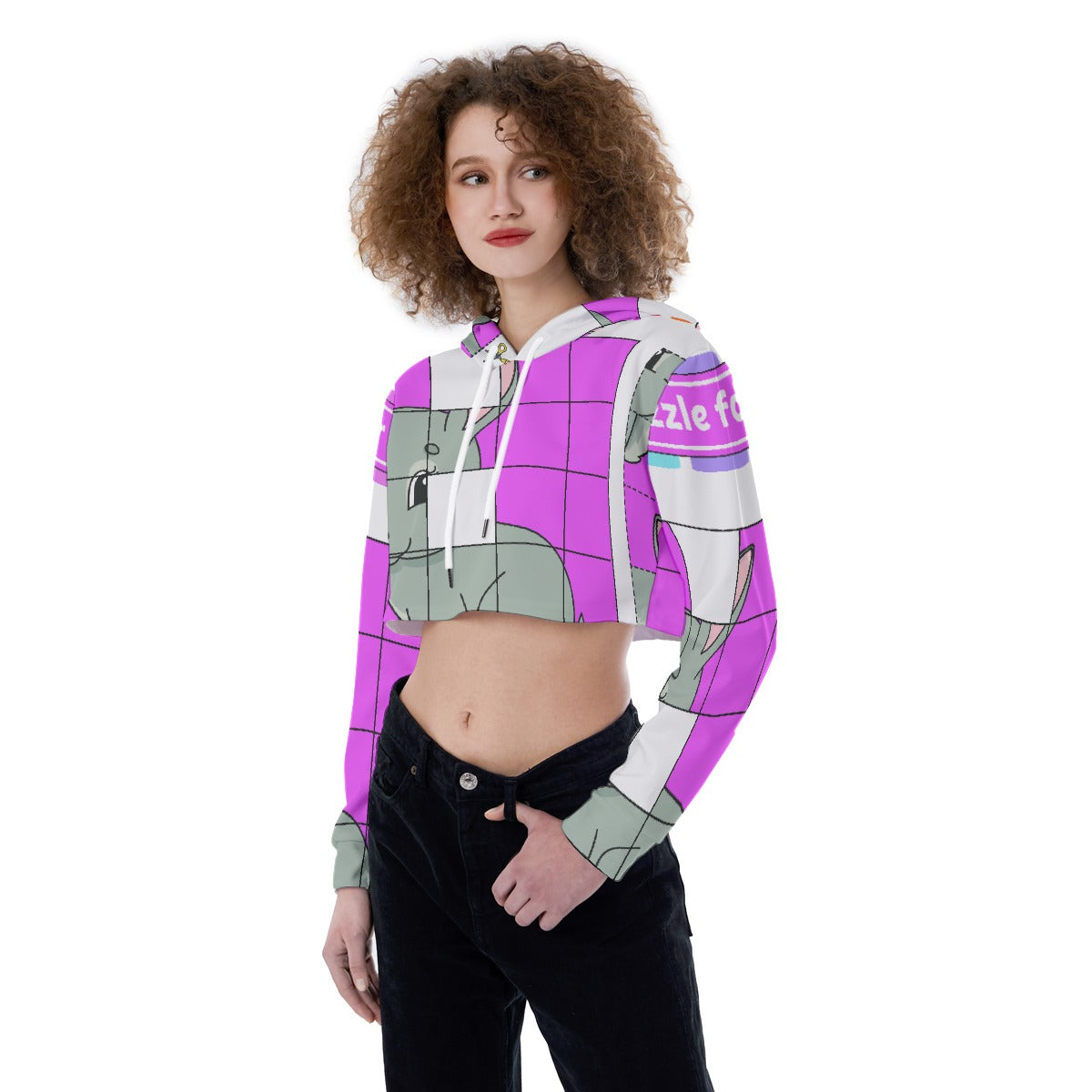 All-Over Print Women's Crop Top Hoodie