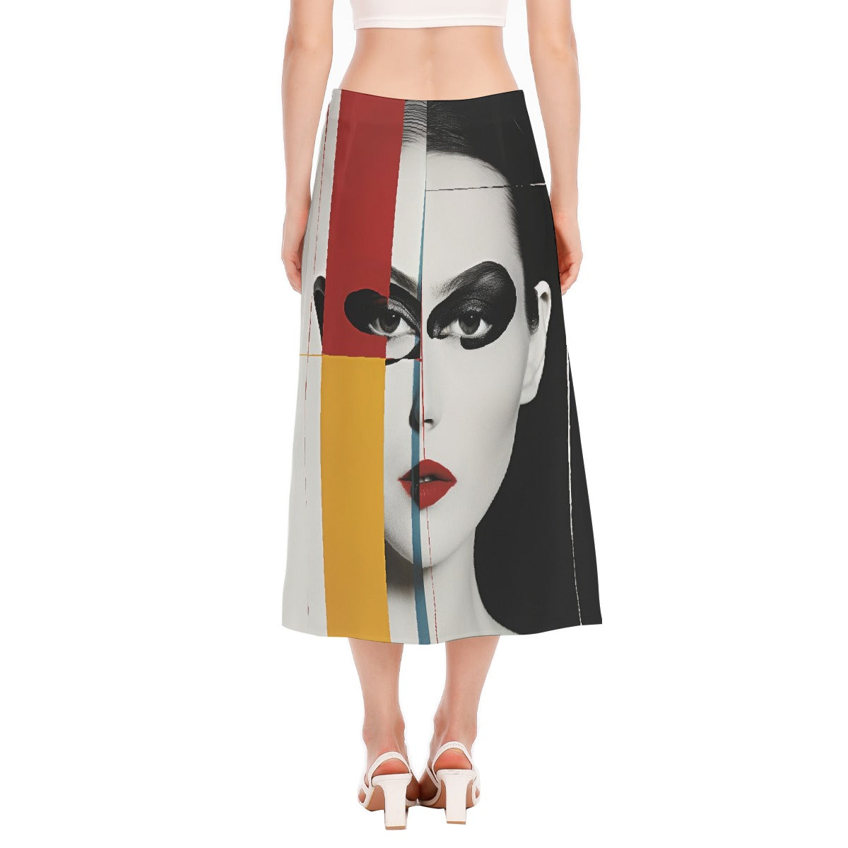 All-Over Print Women's High Slit Long Skirt