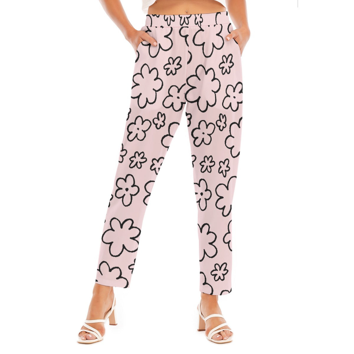 All-Over Print Women's Loose Straight-leg Pants
