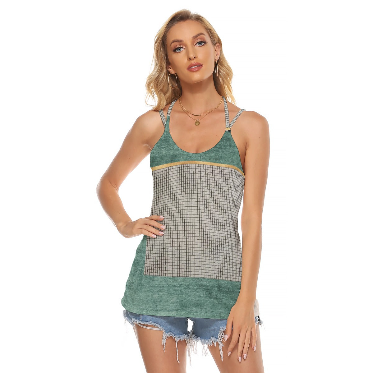 All-Over Print Women's Halter Top With Backless