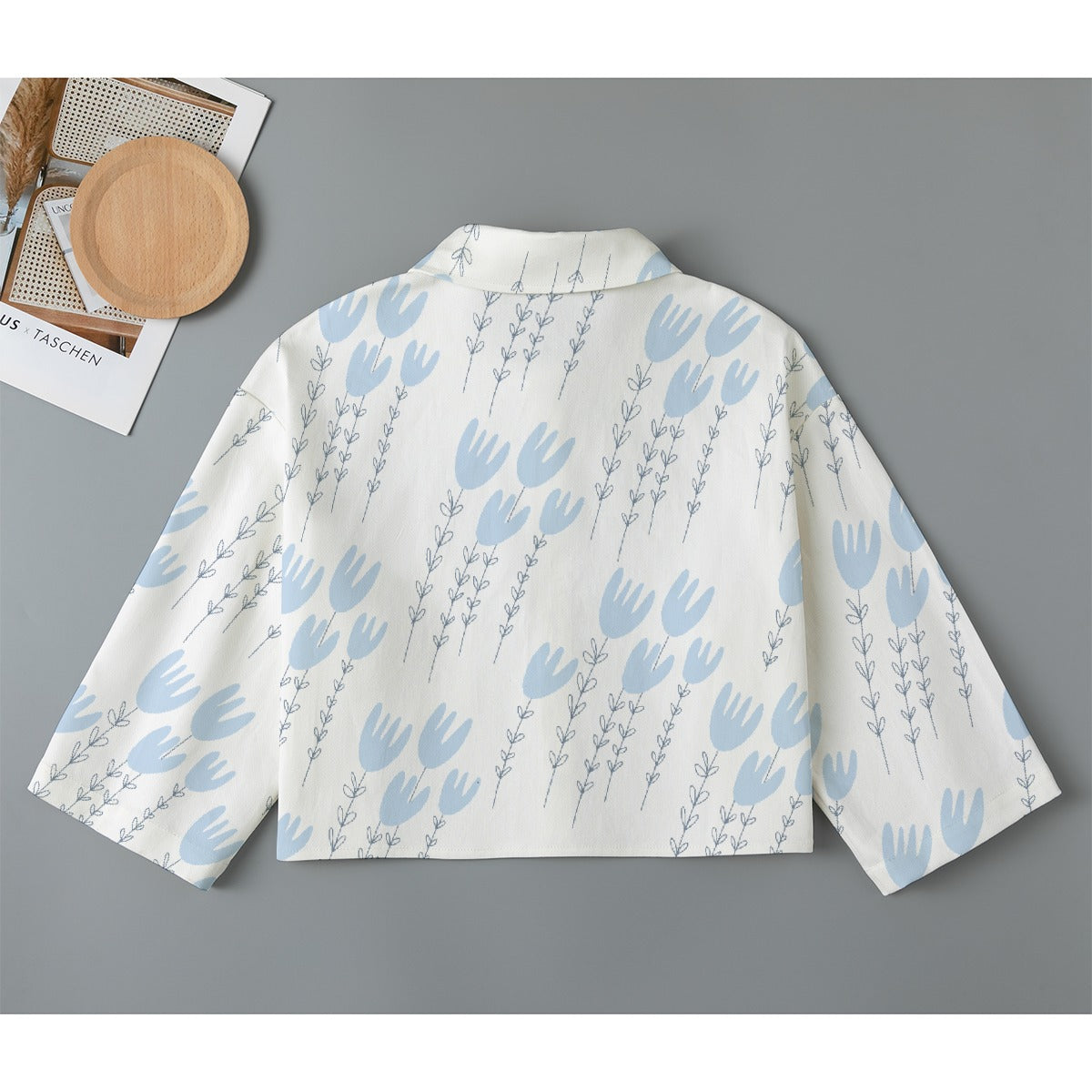All-Over Print Women's Cropped Jacket | 245GSM Cotton