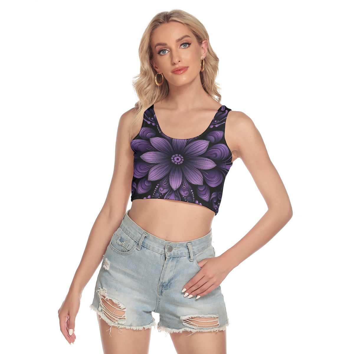 All-Over Print Women's Sport Crop Tank Top