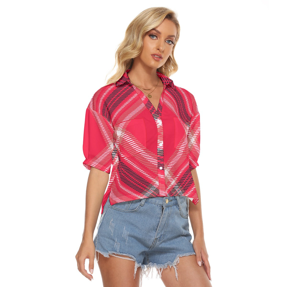All-Over Print Women's V-neck Shirts