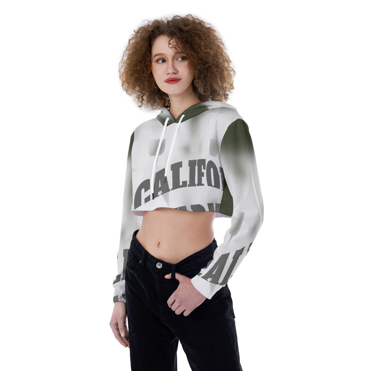 All-Over Print Women's Crop Top Hoodie