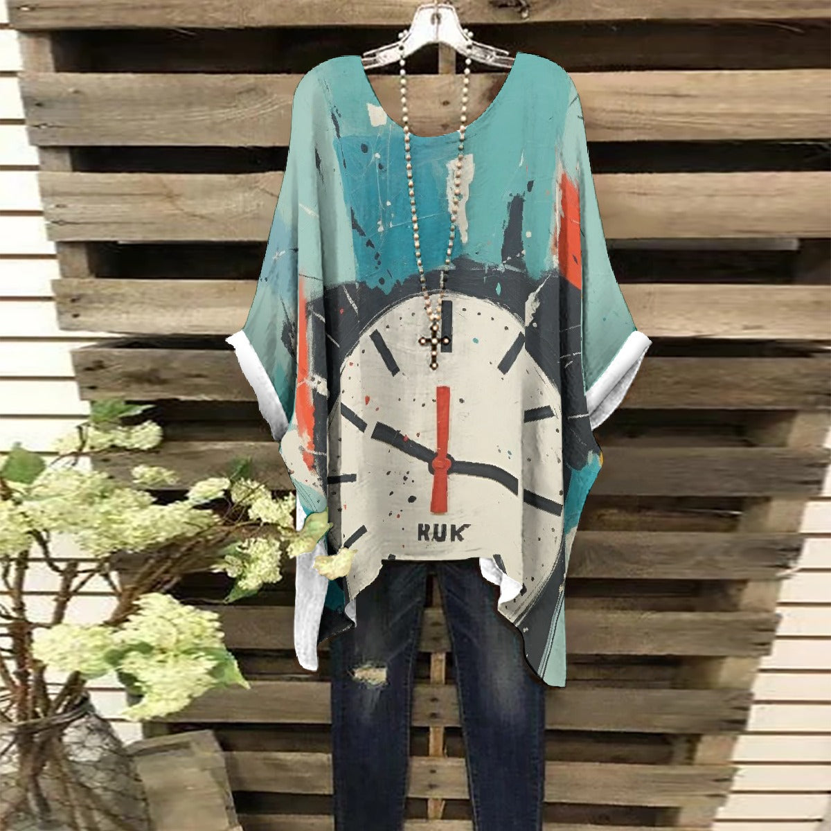 All-Over Print Women's Bat Sleeve Shirt