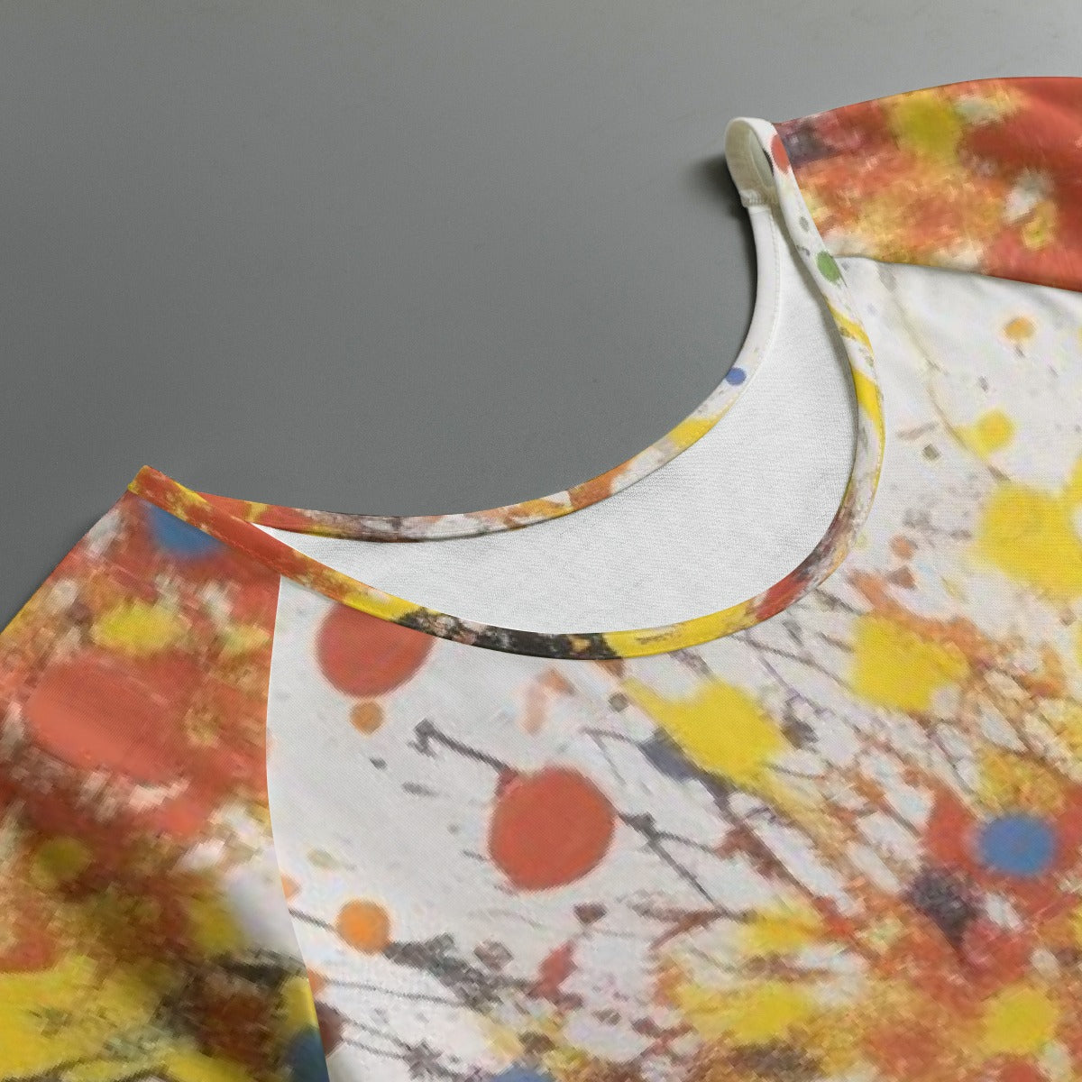 All-Over Print Women's Round Neck T-shirt With Raglan Sleeve
