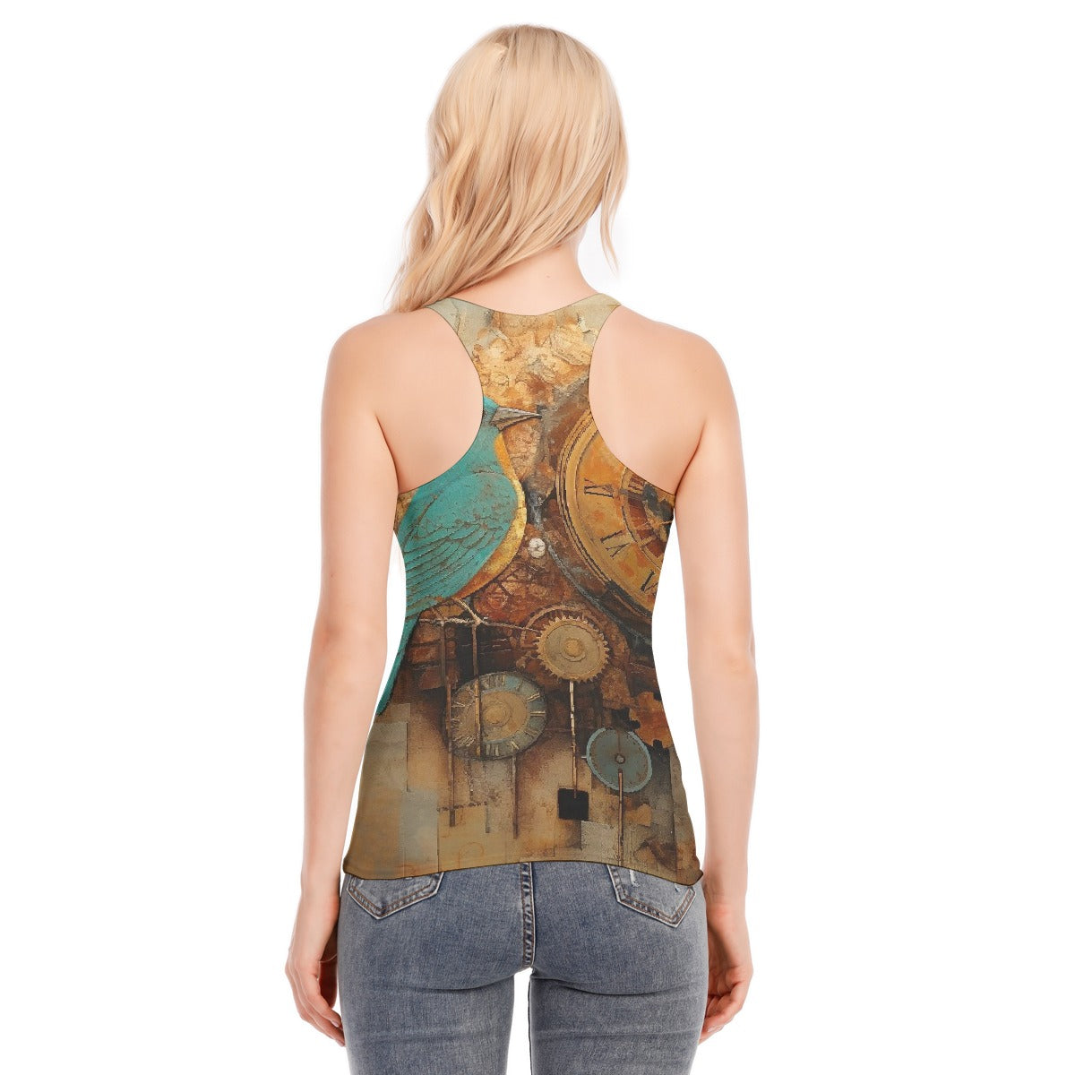 All-Over Print Women's Racer Vest | 190GSM Cotton