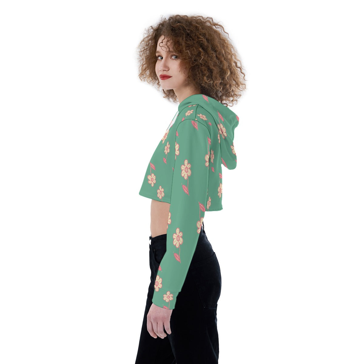 All-Over Print Women's Crop Top Hoodie