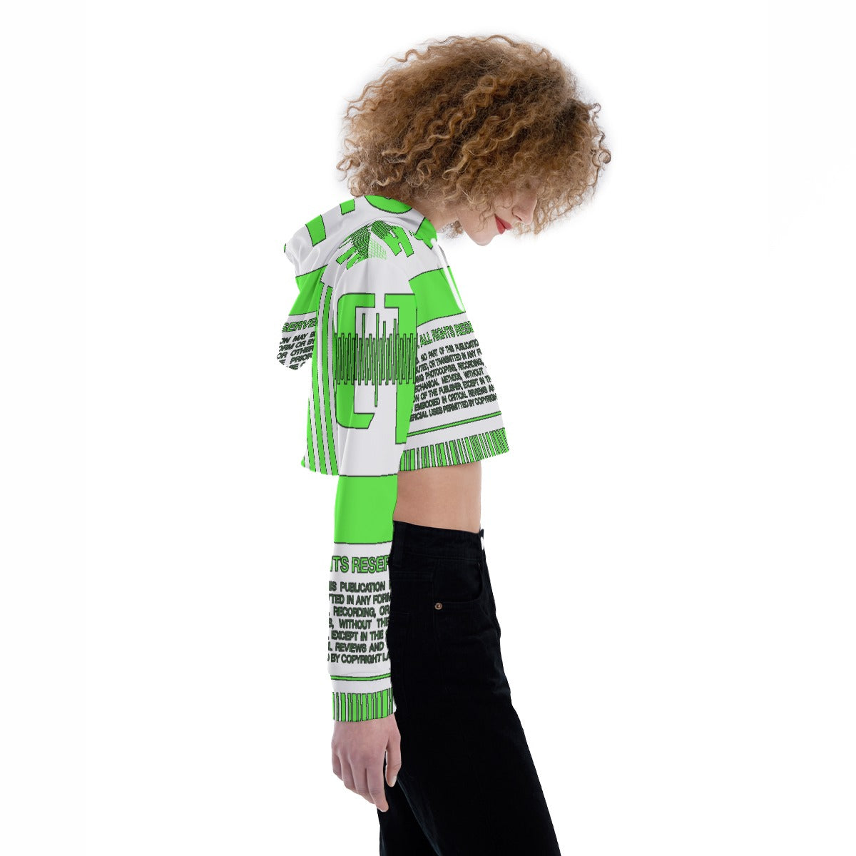 All-Over Print Women's Crop Top Hoodie