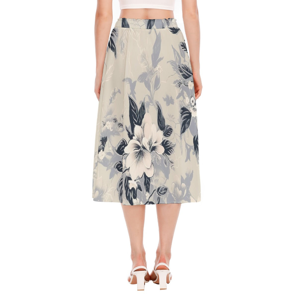 All-Over Print Women's Long Section Chiffon Skirt