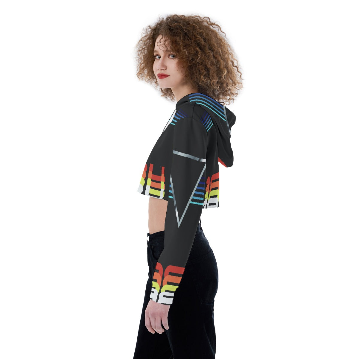 All-Over Print Women's Crop Top Hoodie