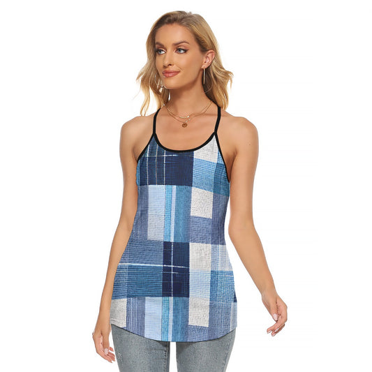 All-Over Print Women's Criss-Cross Open Back Tank Top