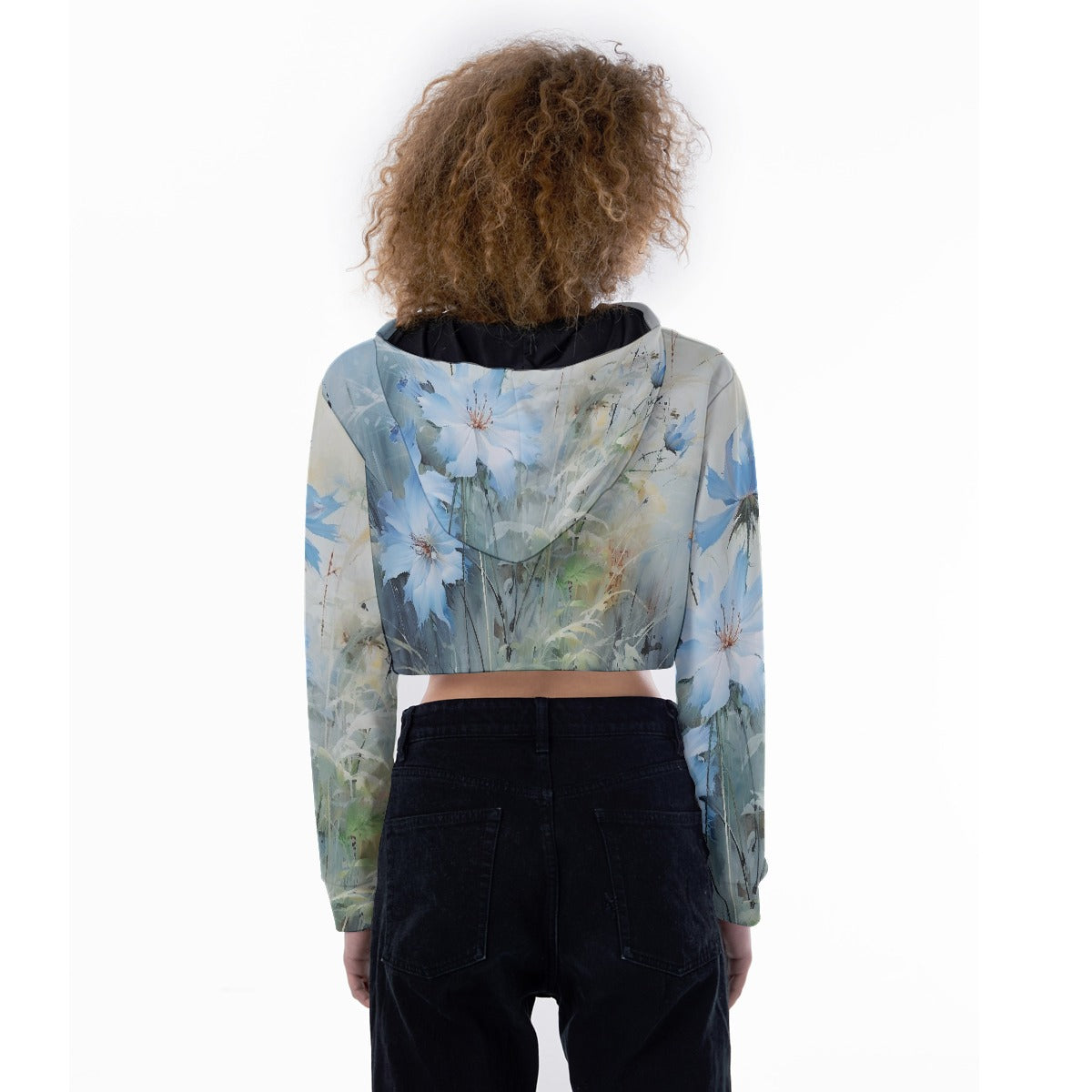 All-Over Print Women's Crop Top Hoodie
