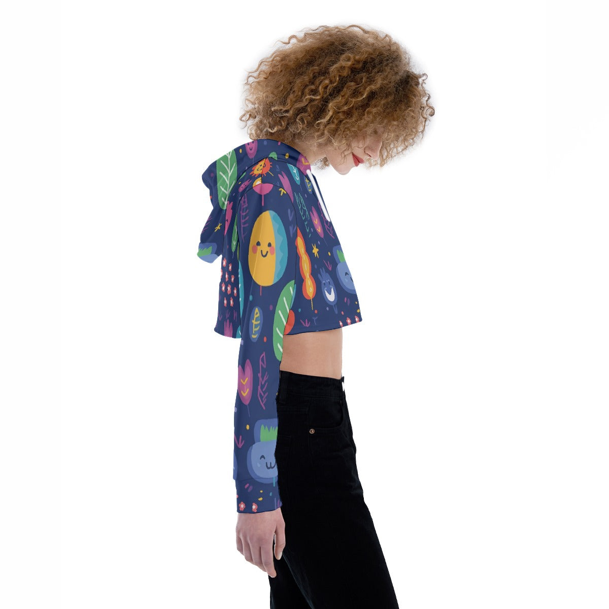All-Over Print Women's Crop Top Hoodie
