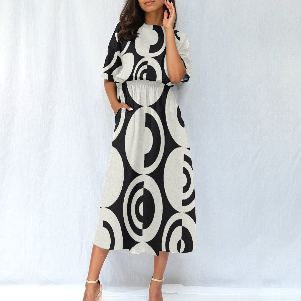 All-Over Print Women's Elastic Waist Dress