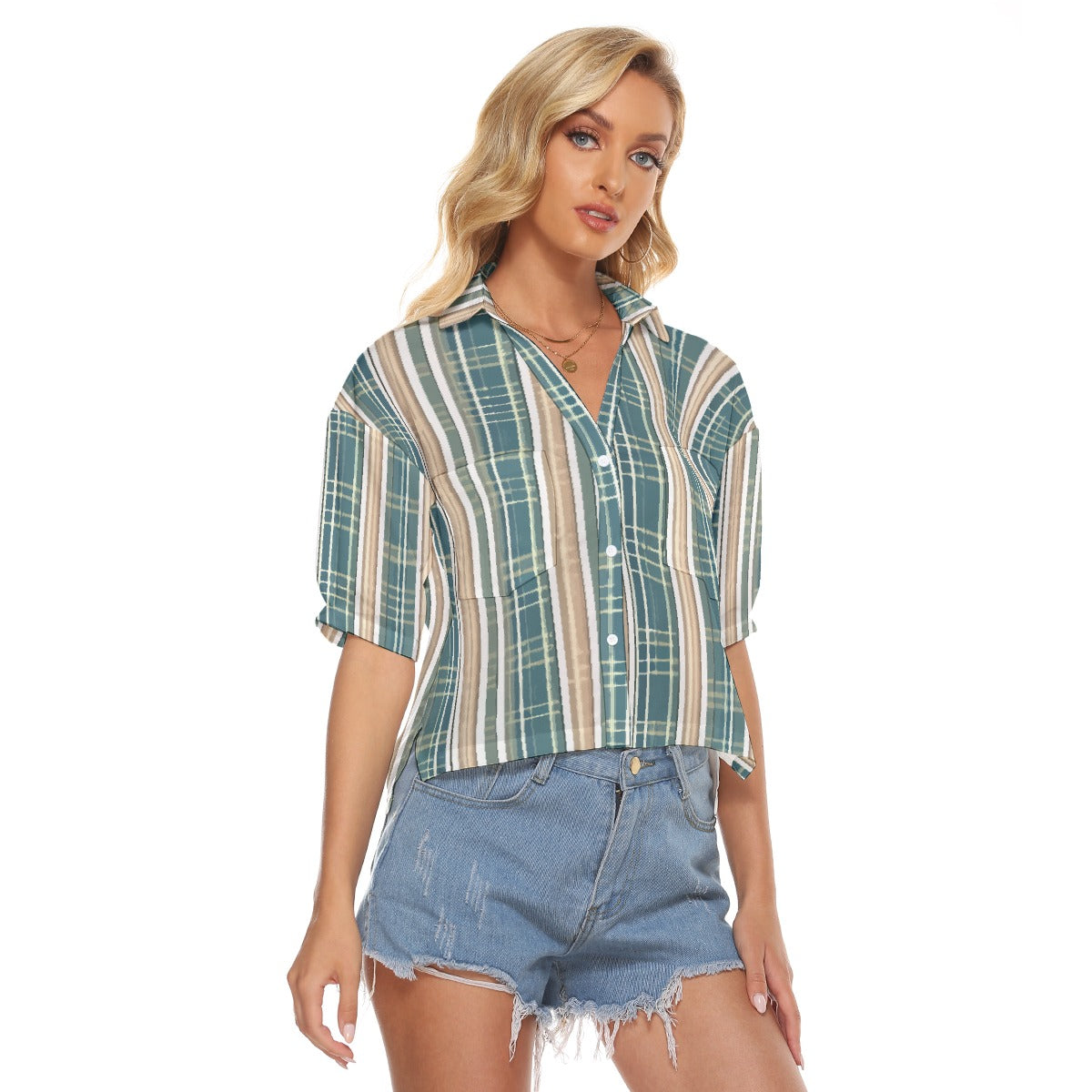 All-Over Print Women's V-neck Shirts