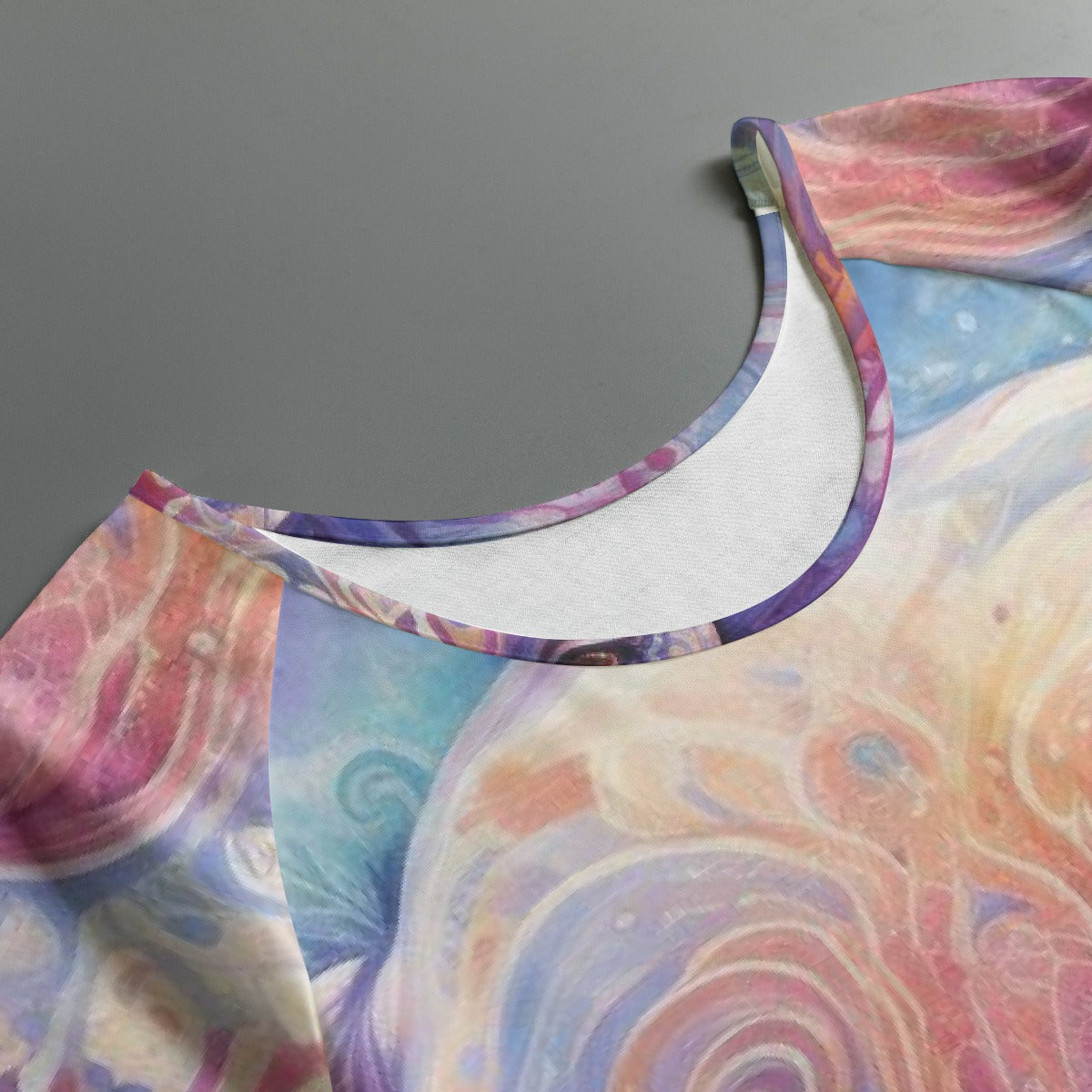 All-Over Print Women's Round Neck T-shirt With Raglan Sleeve