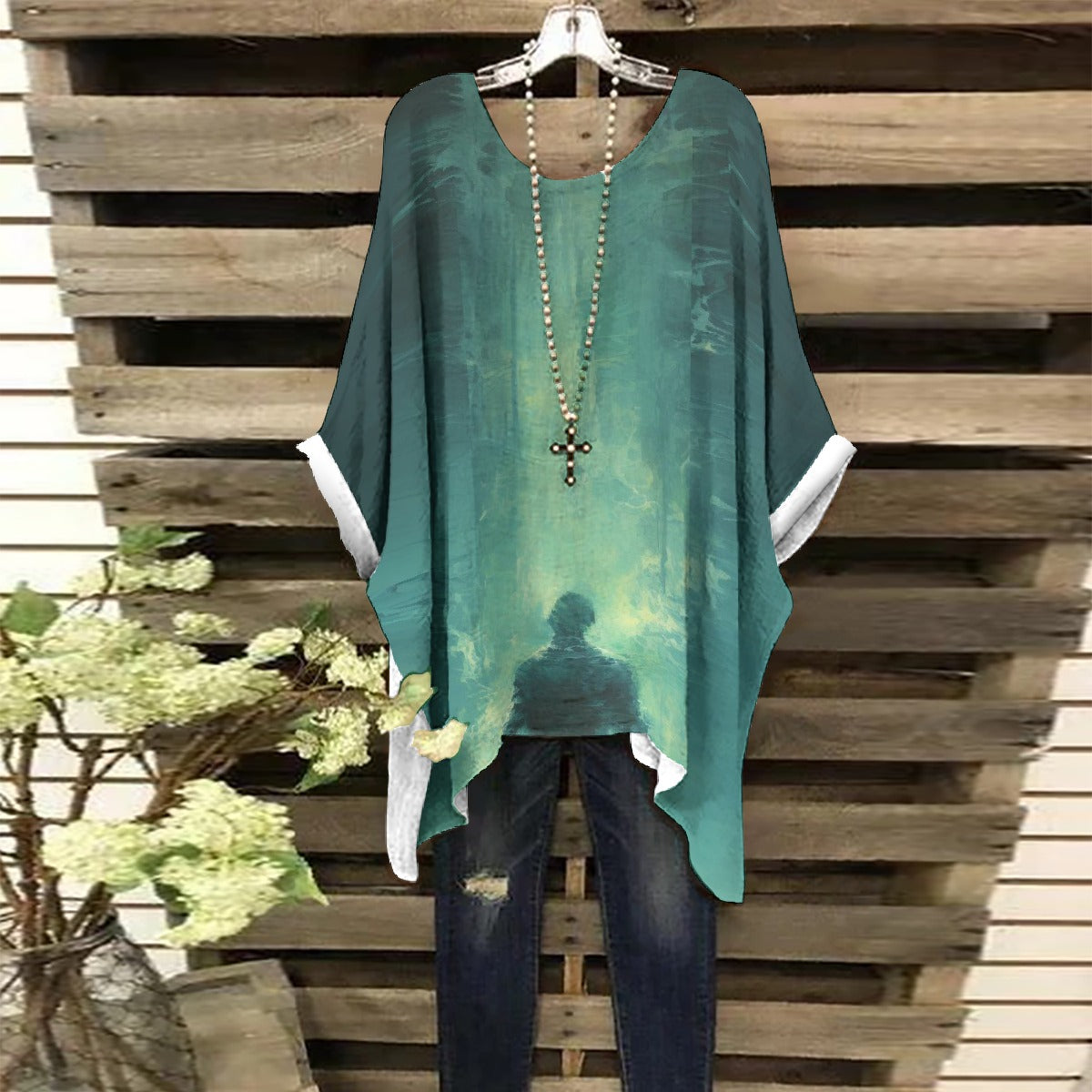 All-Over Print Women's Bat Sleeve Shirt