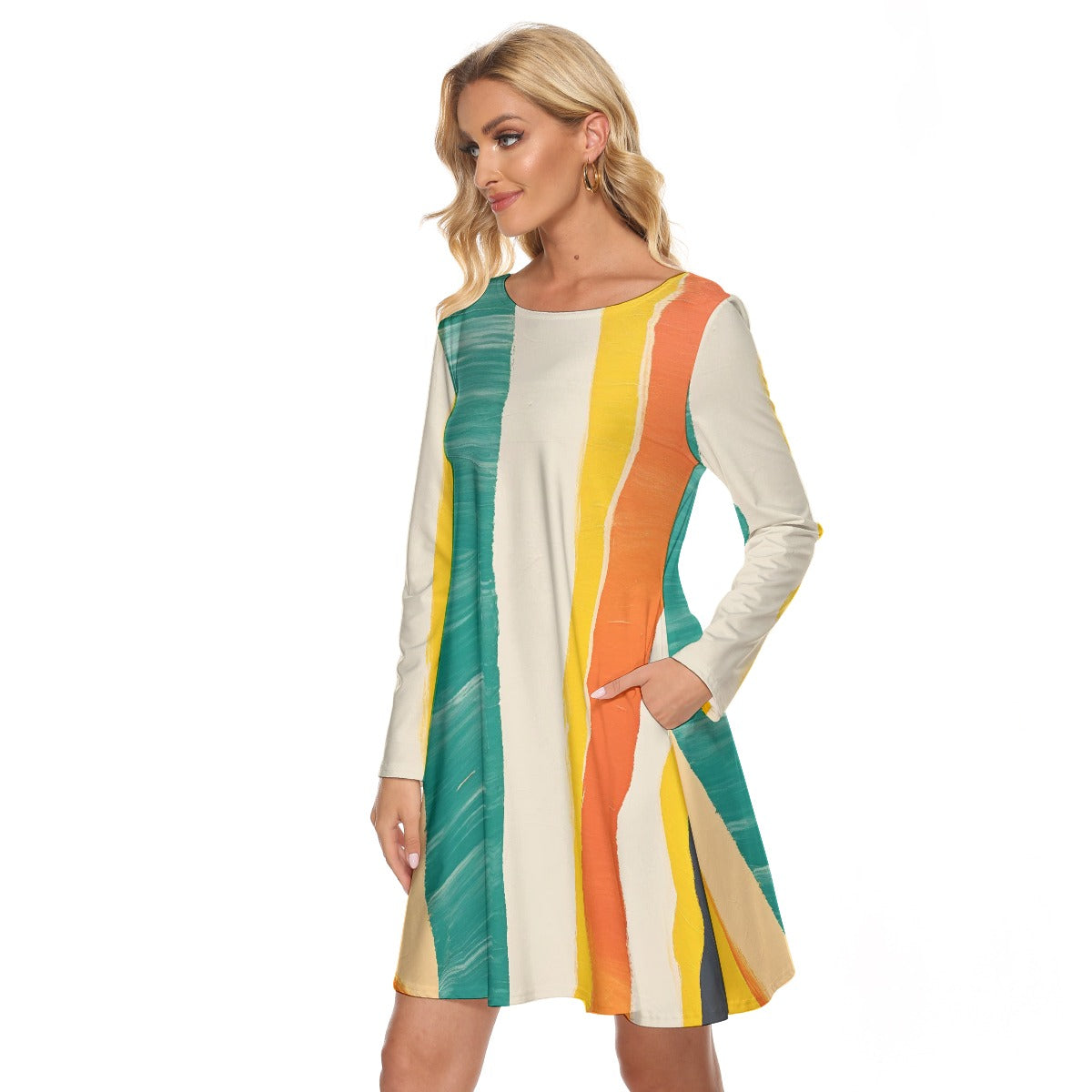 All-Over Print Women's Crew Neck Dress