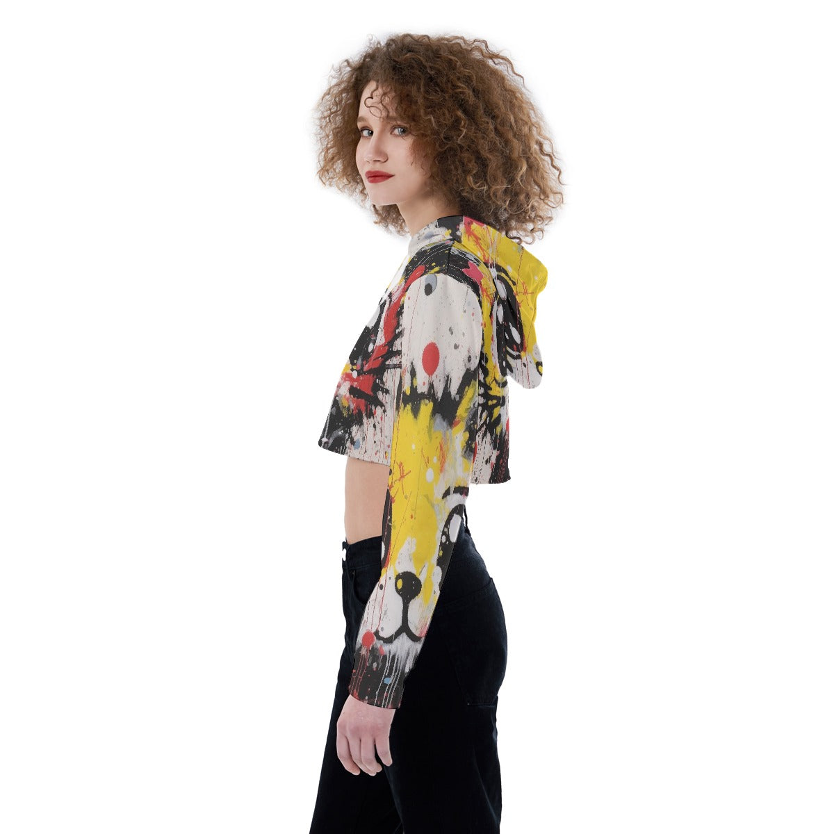 All-Over Print Women's Crop Top Hoodie