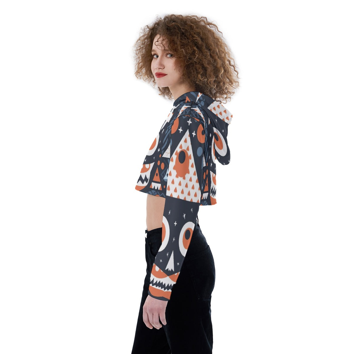 All-Over Print Women's Crop Top Hoodie